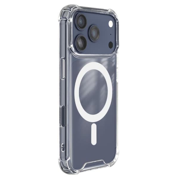 Fodral för iPhone 17 Pro Max - 4SMARTS - Ibiza - Transparent - Kompatibel med MagSafe - Stötsäker 1,2m Vit