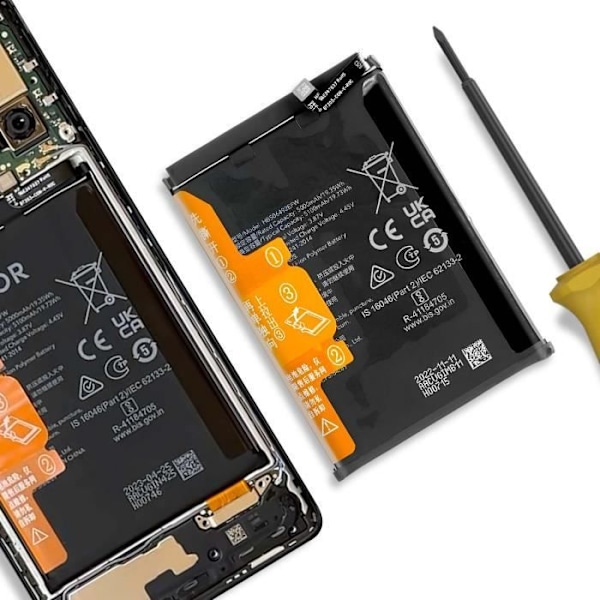 Intern batteri til Honor Magic 5 Lite 5100mAh model HB506492EFW Sort Svart