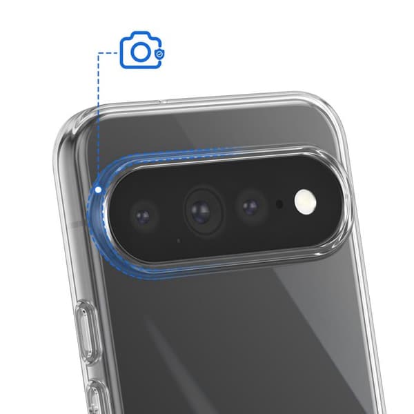 Skal för Google Pixel 11 Pro XL Clear Case med Transparent Kameraskydd Vit