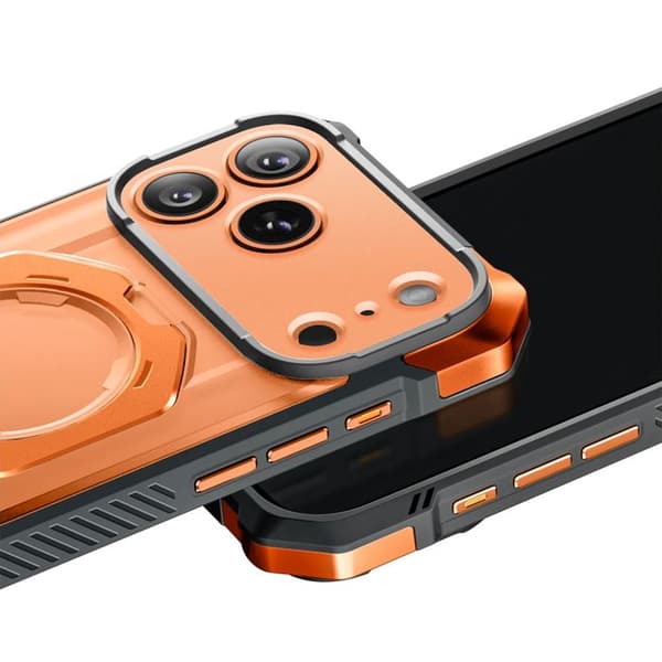 MagSafe Cover - SUPCASE - iPhone 17 Pro - Militær Beskyttelse - Stødresistent - Praktisk Stativ Orange