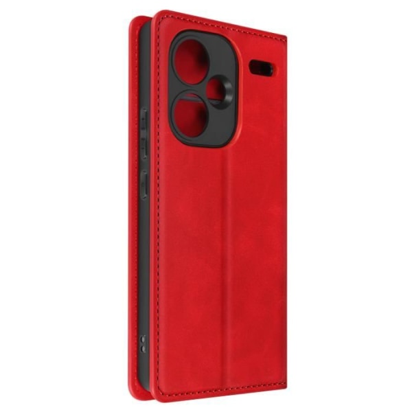 Fodral för Redmi Note 13 Pro Plus Wallet Support Video Soft Cover Röd
