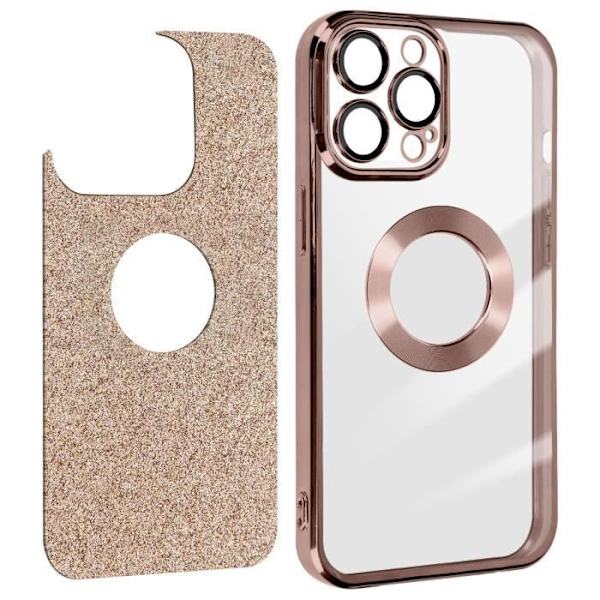 iPhone 12 Pro Max rosa glitterfodral skal