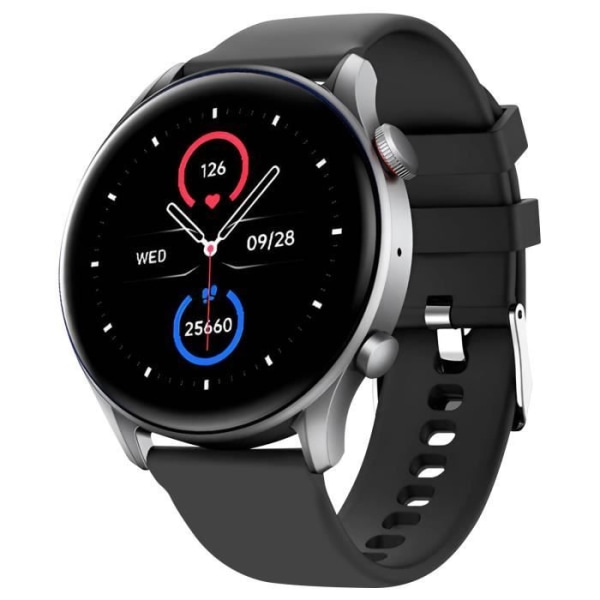 Yhdistetty kello Round Touch vedenpitävä IP68 Micro Call Motive 6C Pro Riversong musta Svart