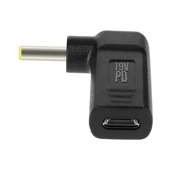 USB-C til ASUS bærbar opladningsadapter 2,5 x 0,7 mm, sort
