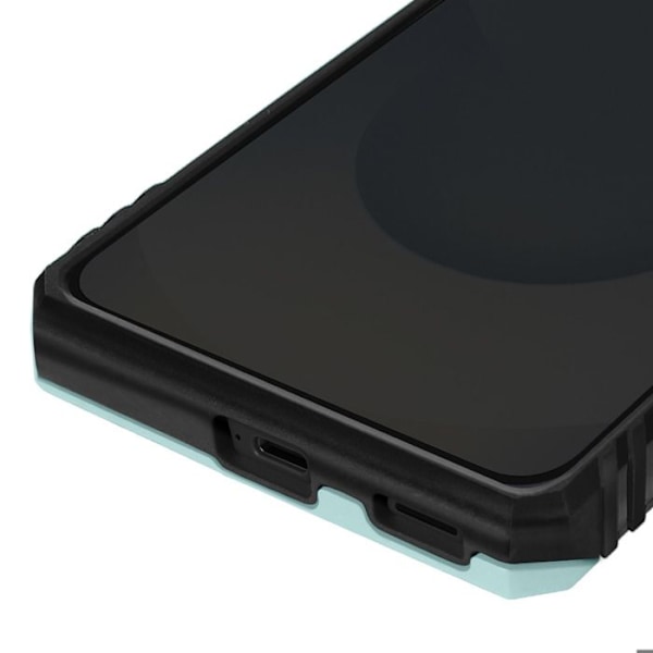 Coque hybride pour Samsung Galaxy S25 Edge avec support magnétique vert pâle Grön