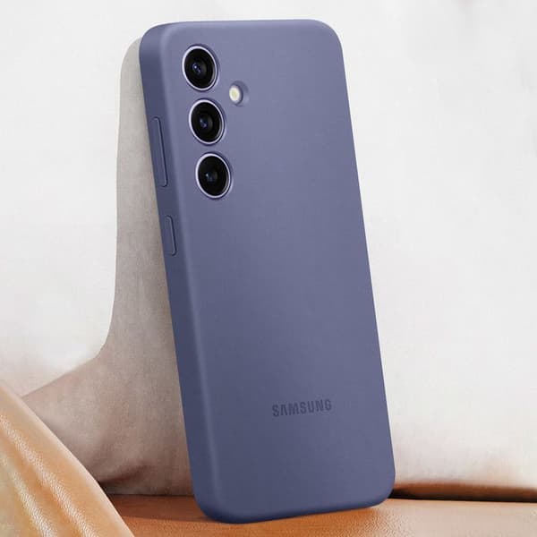 Siliconfodral för Galaxy S24 Plus Stötsäkert Trådlös Laddning Kompatibelt Samsung Grå Lavendel Grå