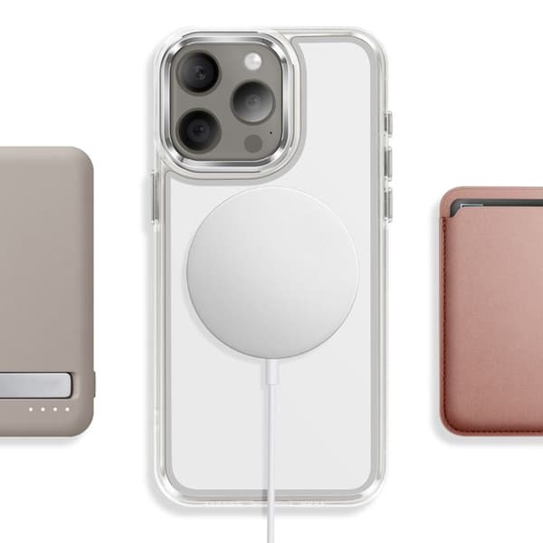 MagSafe-skal för iPhone 15 Pro Max Förstärkt Hybriddesign Vit Vit