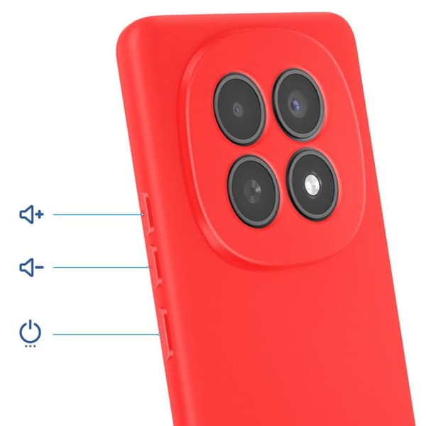 Coque Soft-Touch til Redmi Note 15 4G i Rød Anti-Skrid Silikone Röd