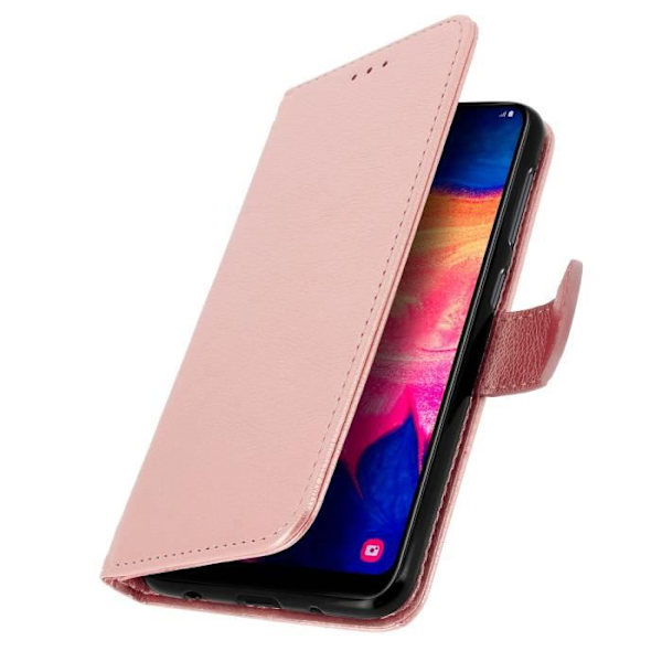 Housut Samsung Galaxy A10:lle - AVIZAR - Liu'ut Portefeuille Rose Gold - Silikoni Geeli - Video Tuki - Magneettinen Rose guld