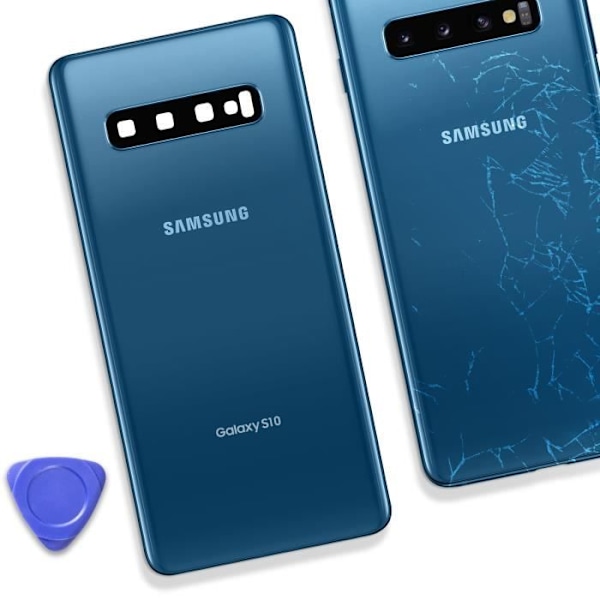 Ersättningsglas bak till Samsung Galaxy S10 Blue Blå