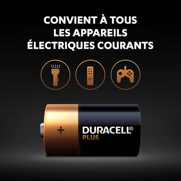 Duracell Plus Alkaline C -paristot, 1,5 V LR14 MN1400, 4 kpl pakkaus