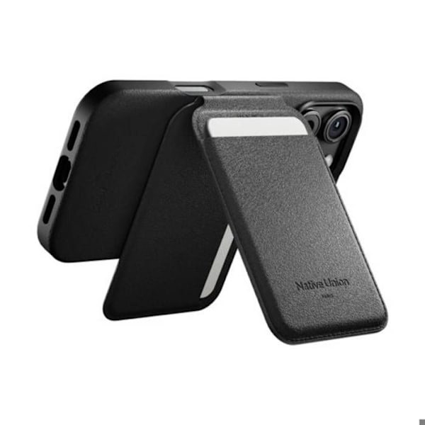 Porte-kort MagSafe - Native Union - Svart - Inbyggt stöd - 4 kort - Syntetisk Svart