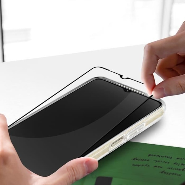 Coque för Realme C33 Silikon Transparent + Härdat Glas 9H Svart Bigben