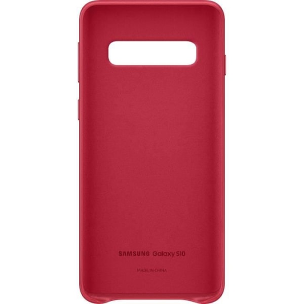 Samsung S10 Läderfodral - Burgundy Röd