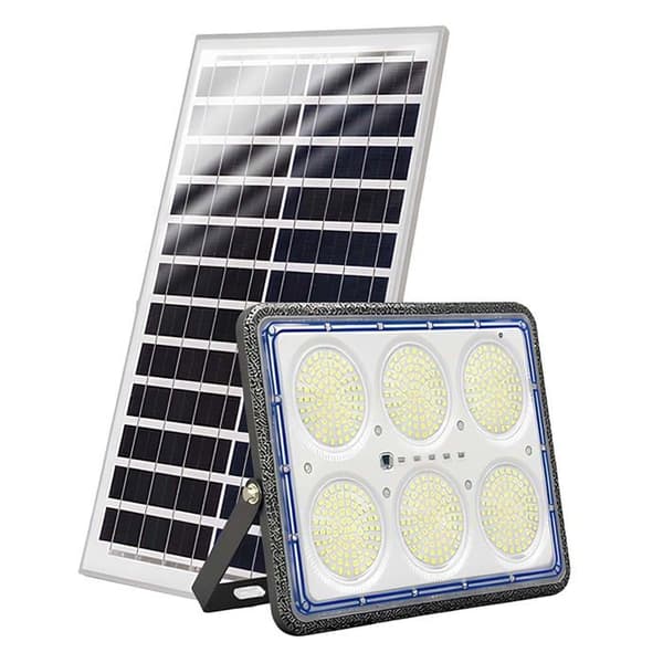 LED-projektori 15W Ulkona 9000K Aurinkopaneelilla 12W Harmaa Grå
