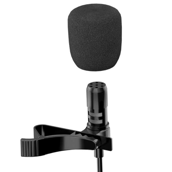 USB-C-langaton mikrofonirikko HD tallennuksella kiinnitysklipsillä ja mustalla Devia-kaapelilla