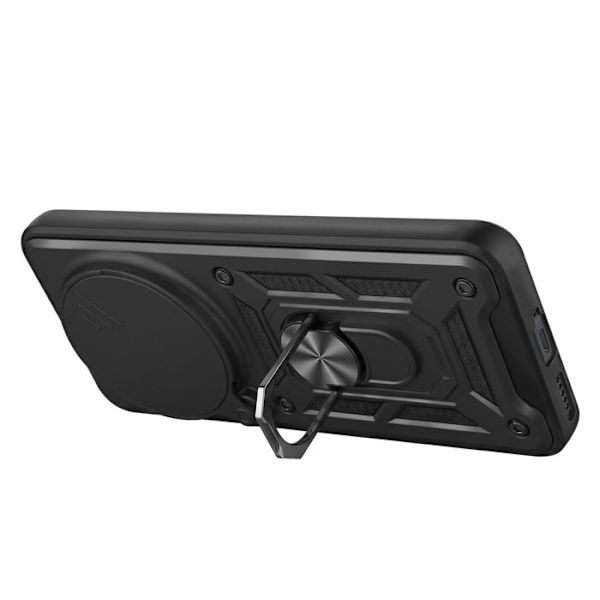 Coque Ring til Honor Magic 8 Pro med Skydelåg til Kamera Stødabsorberende Mayaxess Sort Svart