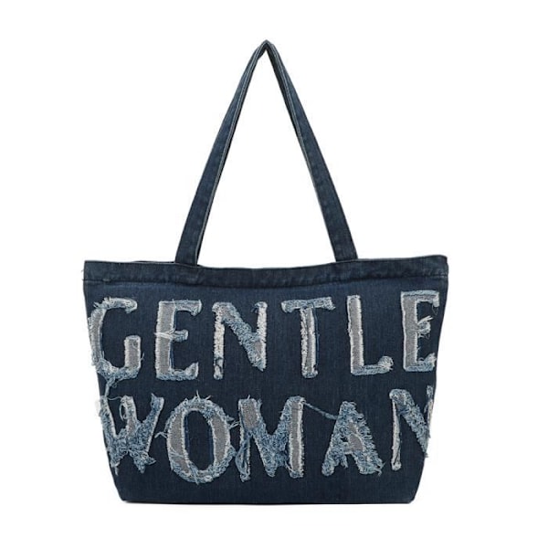 Gentle Woman Cabas håndtaske i Gallantry Navy Blue Denim Blå