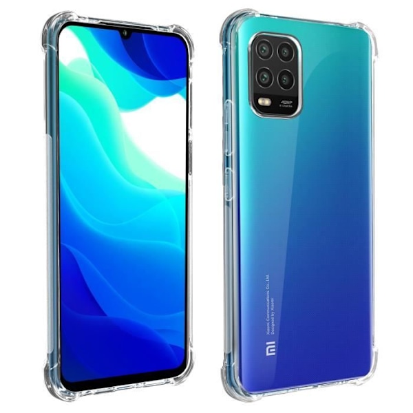 Coque - AKASHI - Xiaomi Mi 10 Lite - Blød - Transparent Hvid - Stødabsorberede forstærkede hjørner Klar vit