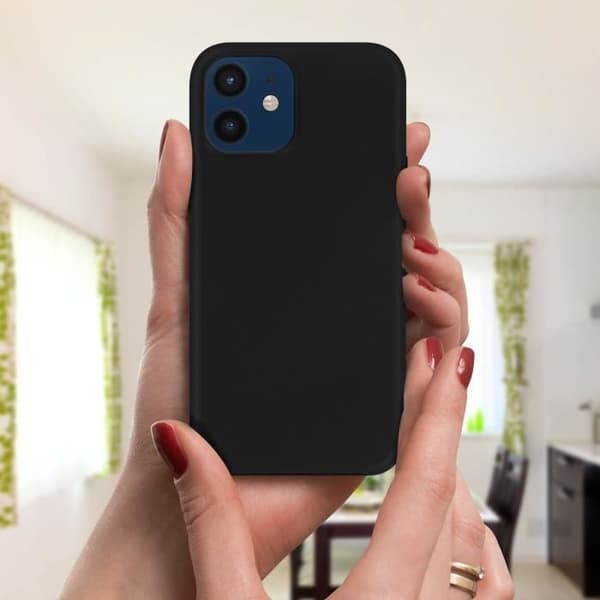 Coque - Apple - iPhone 12 / 12 Pro - Hård Bakskydd - Mjuk Framsida - Svart Svart
