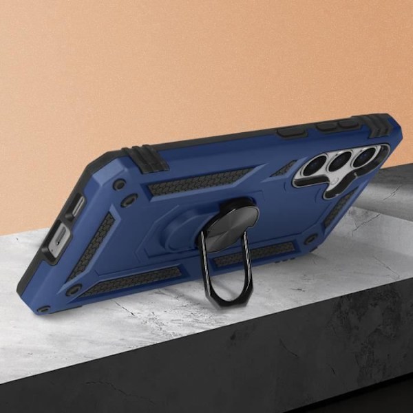 Etui - AVIZAR - Samsung Galaxy S24 - Hybrid - Holdering - Magnetisk støtte Blå