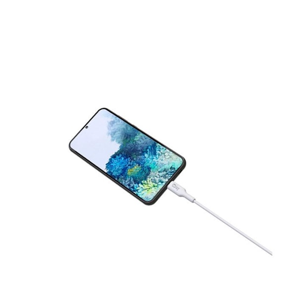 USB-C kaapeli USB 2,4A Lataus ja Synkronointi 2m Jaym Valkoinen Vit