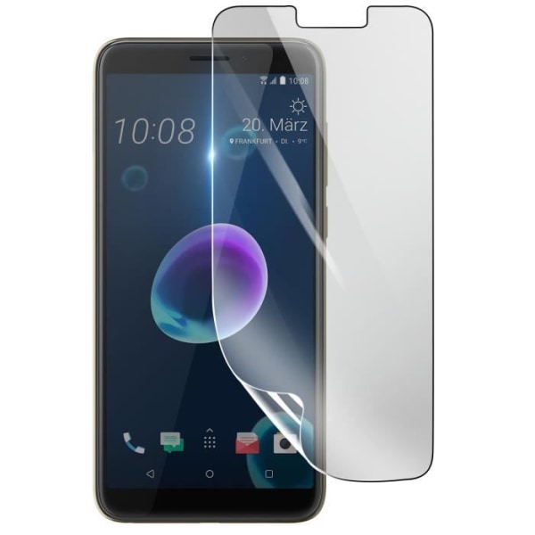 Näytönsuoja - 3MK - HTC Desire 12 - Iskunkestävä Hydrogeeli - Läpinäkyvä - Naarmuuntumaton Transparent