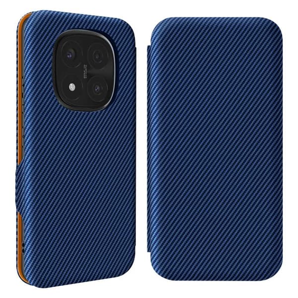 Kolfiberfodral AVIZAR för Redmi Note 14 Pro och 14 Pro Plus med kortfack Blå