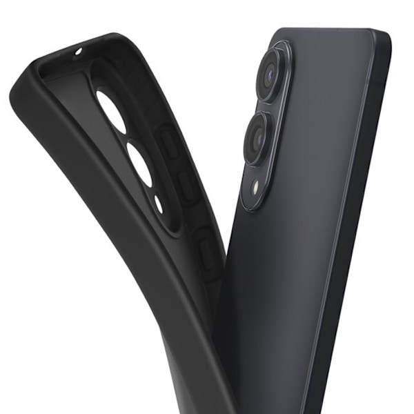 Coque för Samsung S25 Edge Silikon Slät Kamera Blockerad Svart Svart