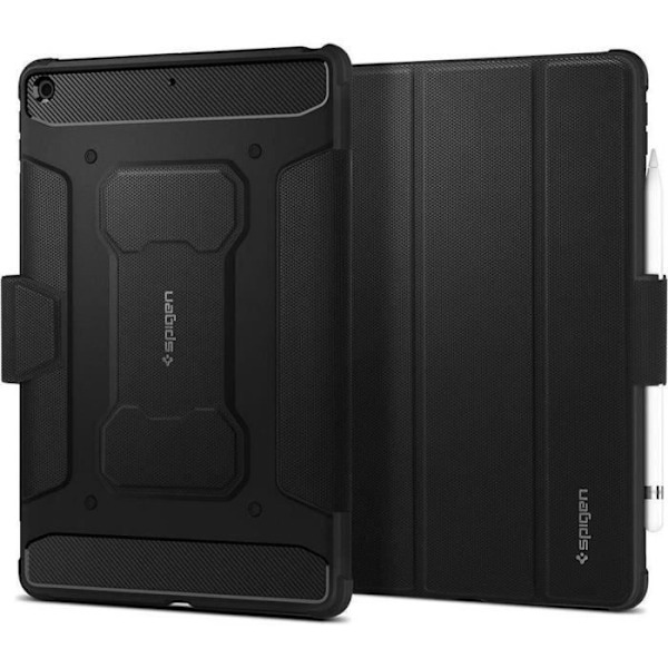 Rugged Armor Pro Flip Case iPad 10.2:lle (2020/2019) - musta