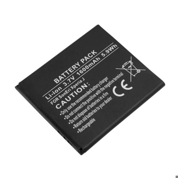Ersättningsbatteri för Sony Xperia J BA900 3,7V 1600mAh Li-ion Svart Svart