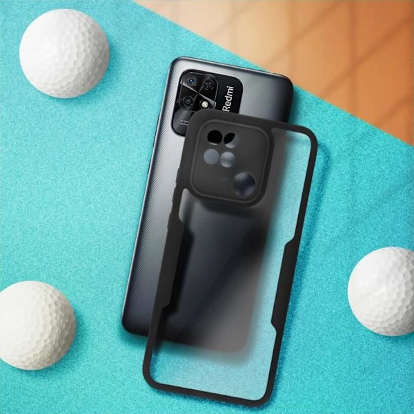 Xiaomi Redmi 10C kotelo - AVIZAR - Pleksilasi takaosa - Polymeerietuosa - Musta ääriviiva Svart