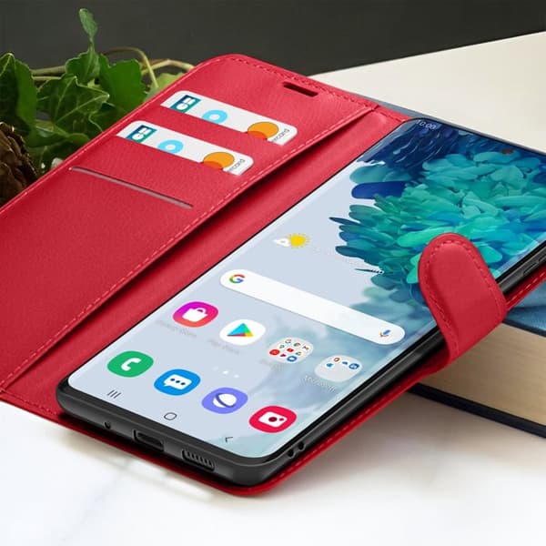Plånboksfodral - ZANAÉ - Galaxy S20 Plus - Röd - Flexibelt TPU - Video Stöd Röd