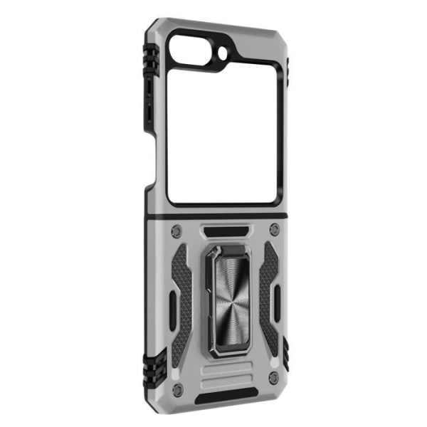 Ringetui til Samsung Galaxy Z Flip 5 Shockproof ArmoRing Bump Series Silver Grå