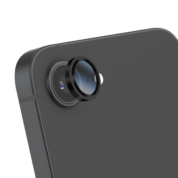 Hærdet Glas Kamera til iPhone 16e Stødabsorberende Uændret Billedkvalitet Zanaé Sort Svart