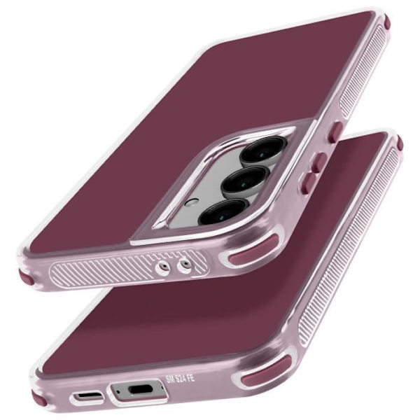 Coque Bumper - AVIZAR - Samsung Galaxy S24 FE - Violet - Iskunkestävä - Vahvistetut kulmat Lila
