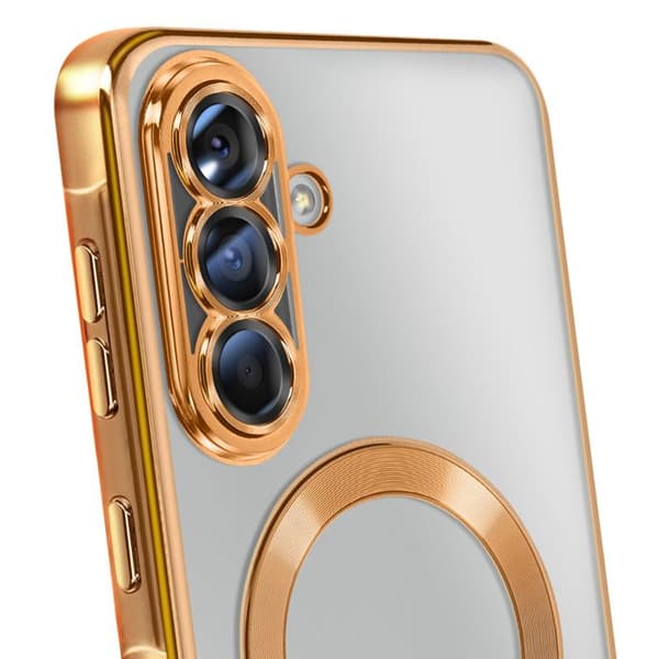 MagSafe-skal - AVIZAR - Galaxy A56 - Kromguld - Elegant skydd - Semi-styv Gul