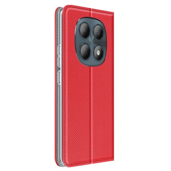 Etui til Redmi Note 15 5G Stribet Effekt med Kortlomme og Ståfunktion Rød Röd