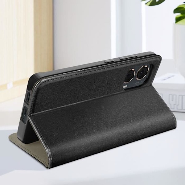 AVIZAR Fodral till Motorola Moto G85 - Svart - Flip magnetisk korthållare Svart