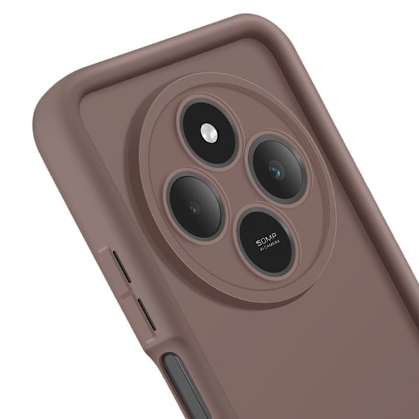 Coque för Xiaomi Redmi 14C Silikon Mjuk Beröring Höjda Kantar Brun kastanj