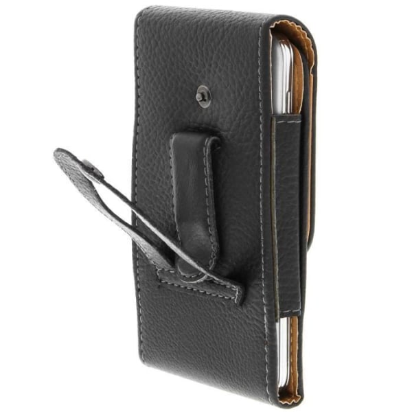 Smartphone Etui - Avizar - Universell - Ekoskinn Get - Vertikal Magnetisk Flip - Svart Svart