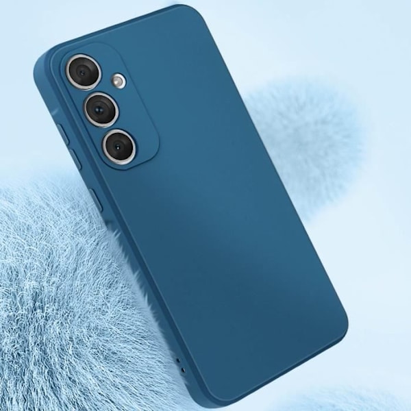 Fodral till Samsung Galaxy A55 Soft Touch Matte Flexible Silicone Midnight Blue Blå