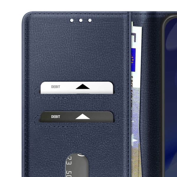 Plånboksfodral för Google Pixel 9a Chesterfield Grainé Ställfunktion Mörkblå Blå