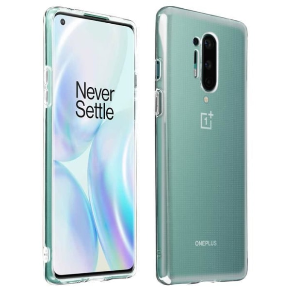 Coque - AVIZAR - OnePlus 8 Pro - Blød - Ultra-tynd - Gennemsigtig Hvid Klar vit