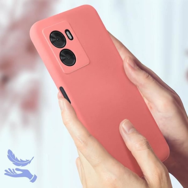 Kotelo Oppo A77:lle, A57:lle ja A57s:lle Puolijäykkä Soft Touch Fine Pink