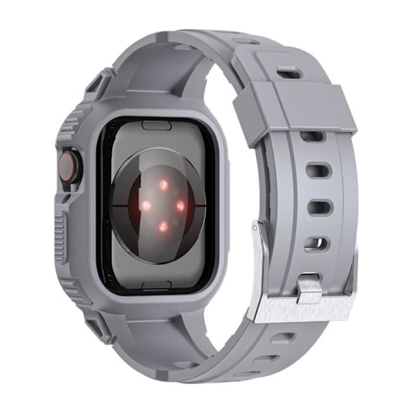 Rem för Apple Watch 41 mm / 40 mm / 38 mm silikon med stötsäker fodral grå Grå