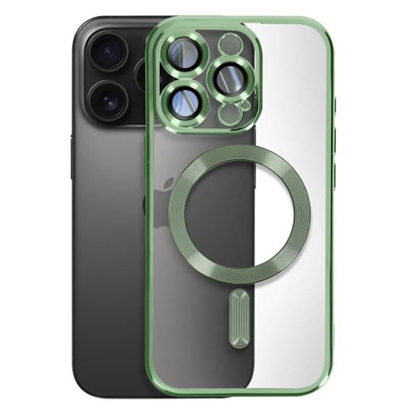 MagSafe-kuori iPhone 16 Pro Silikoni Chromed Contour Tumma Vihreä Grön