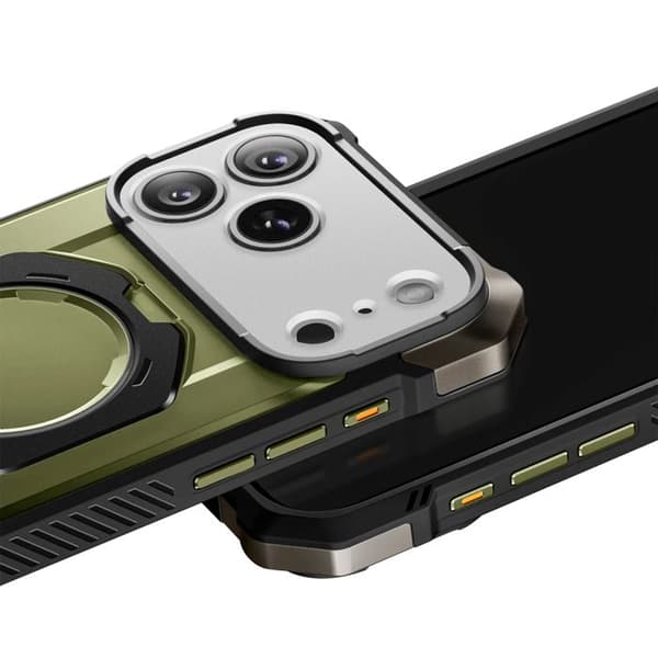 MagSafe-case - SUPCASE - iPhone 17 Pro - Stødabsorberende 4.5m - Drejelig stand - Grøn Grön