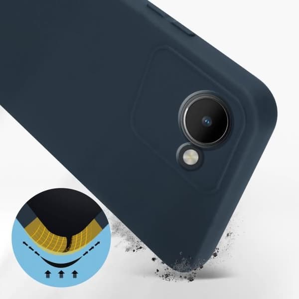 Coque - Realme - C30 - Semi-hård - Stødsikring - Blød finish Midnattsblå