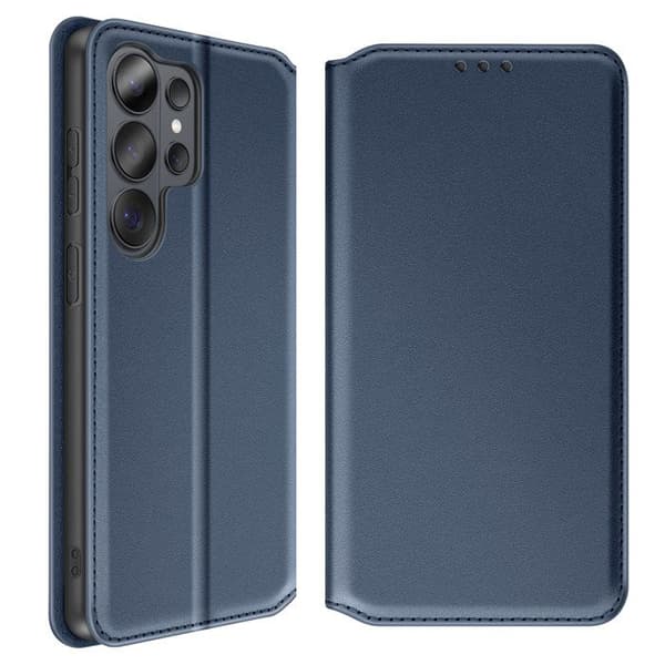 Magnetiskt Flipfodral för Galaxy S26 Ultra Ställfunktion Classic Edition Blå Blå